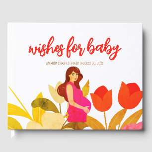 Pregnant Mom Baby Shower Guest Book