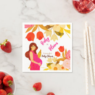 Pregnant Mom Baby Shower Napkins