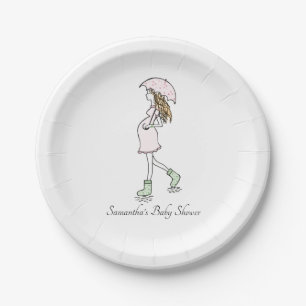 Pregnant Mom Baby Shower  Paper Plates