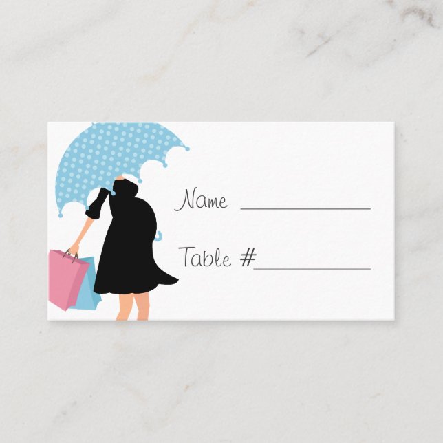 Pregnant Mom Baby Shower Place Card (Front)