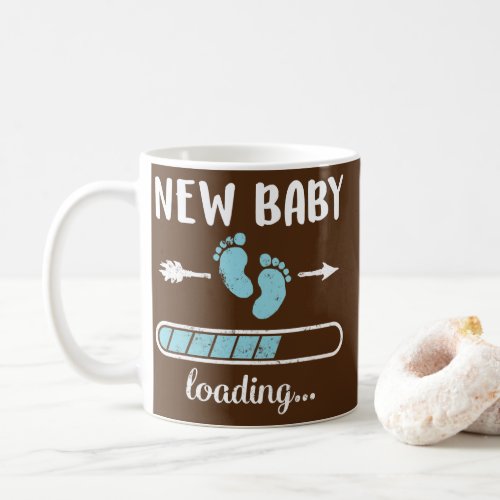 Pregnant Mom New Baby Boy Loading Son New Dad Coffee Mug