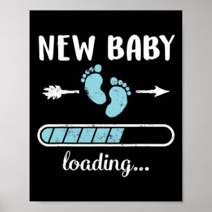 Pregnant Mom New Baby Boy Loading Son New Dad Poster