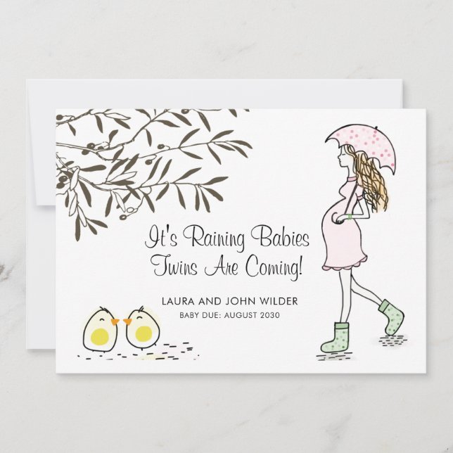 Pregnant Mom Pregnancy Announcement Twins (Front)