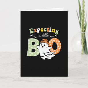 Pregnant Mom To Be Little Boo Funny Halloween Desi Card