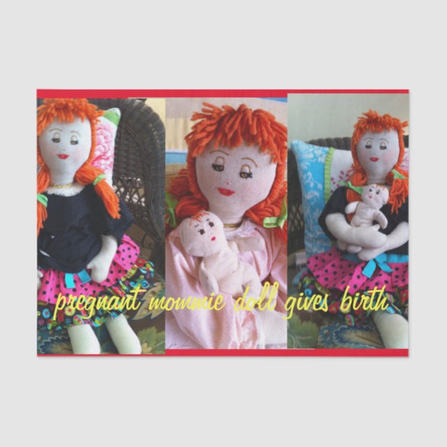 Pregnant Mommie Doll Tissue Paper (Front)