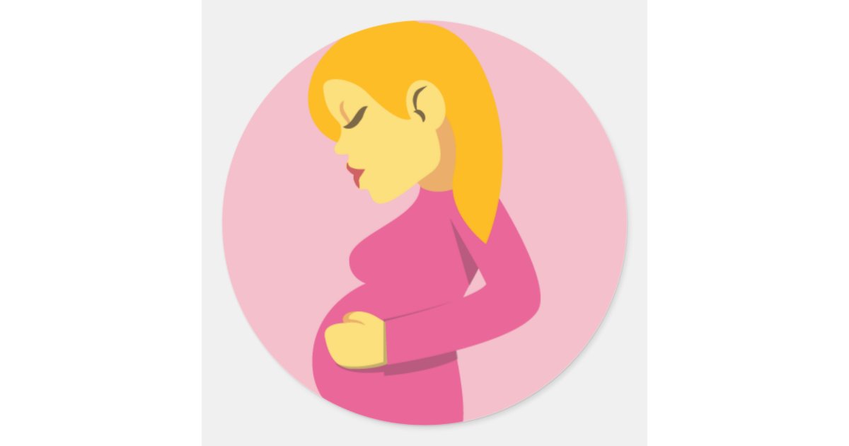 Pregnant Mother Emoji Classic Round Sticker Zazzle