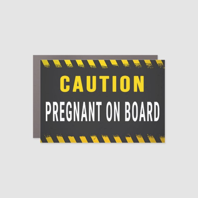 Pregnant on Board Car Magnet (Front)