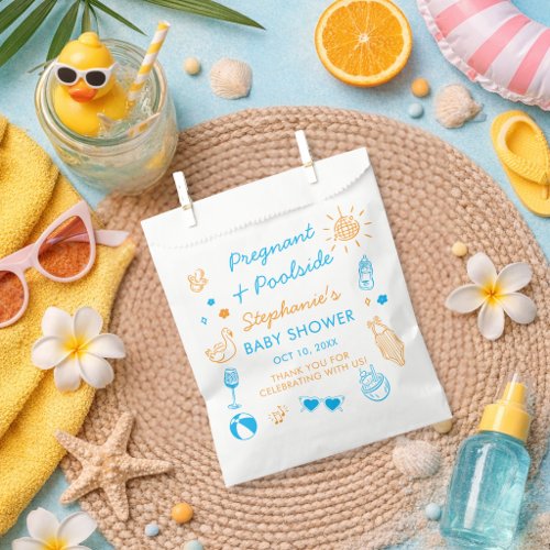 Pregnant & Poolside Summer Pool Party Baby Shower Favor Bag