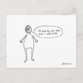 pregnant postcard