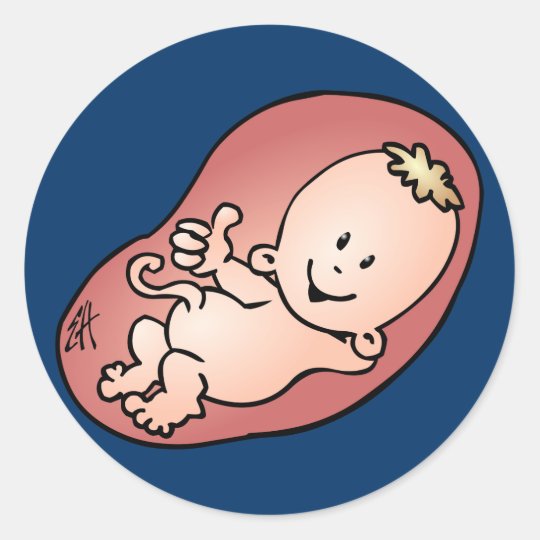Pregnant - Pregnancy Classic Round Sticker | Zazzle