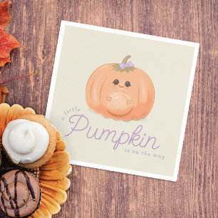 Pregnant Pumpkin Baby Shower Little Pumpkin Napkins
