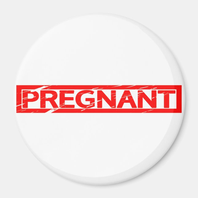 Pregnant Stamp Magnet (Front)