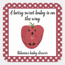 Pregnant strawberry baby shower
