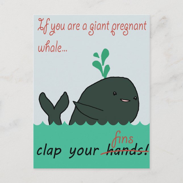 Pregnant Whale Postcard (Front)