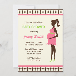 Pregnant Woman Baby Shower Invitation