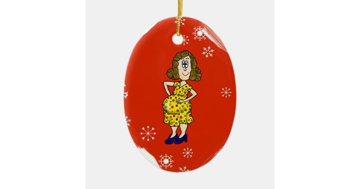 Pregnant Woman Christmas Ornament 