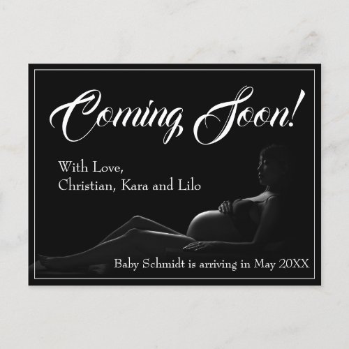 Pregnant woman _ Coming Soon Baby Announcement