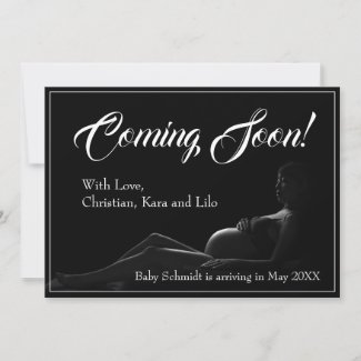 Pregnant woman - Coming Soon, Baby Announcement