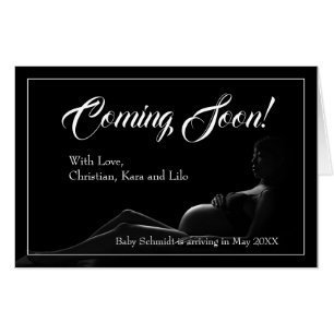 Pregnant woman - Coming Soon, Baby Announcement Card