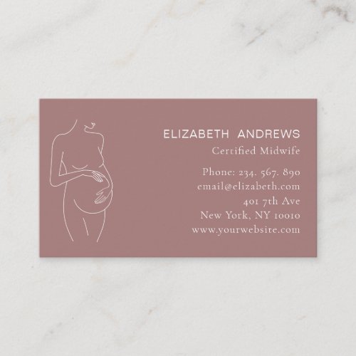 Pregnant woman Illustration simply modern  Busine Business Card