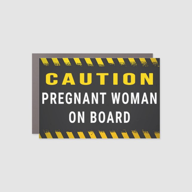 Pregnant Woman on Board - Pregnant on Board Car Magnet (Front)