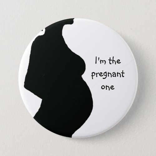 Pregnant Woman Silhouette _ Pregnant One Button