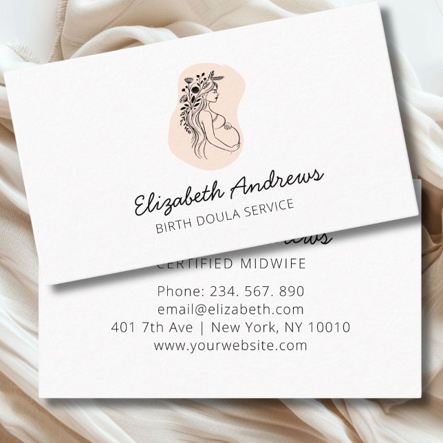 Pregnant Woman-simpel-modern business card (Pregnant Woman-simpel-modern business card)