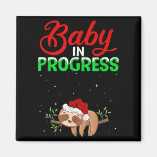 Pregnant Women Sloth Pregnancy Announcement Christ Magnet
