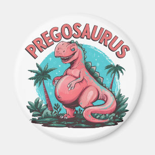 Pregosaurus Funny Pregnancy Announcement Dino Mom Magnet
