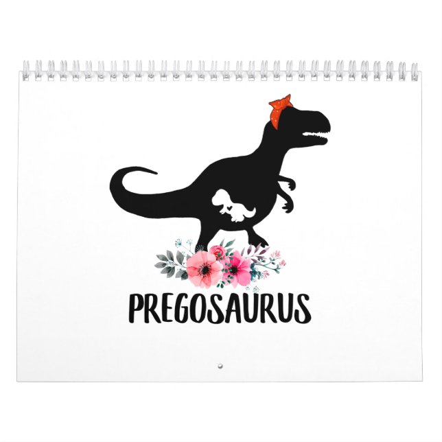 Pregosaurus Funny Pregnancy Gift Calendar (Cover)