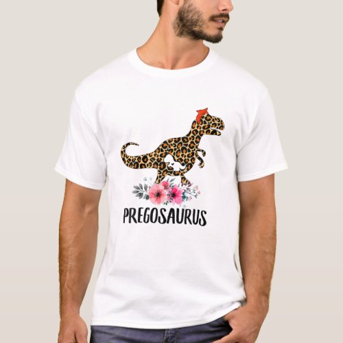 Pregosaurus Funny Pregnancy Woman T_Shirt
