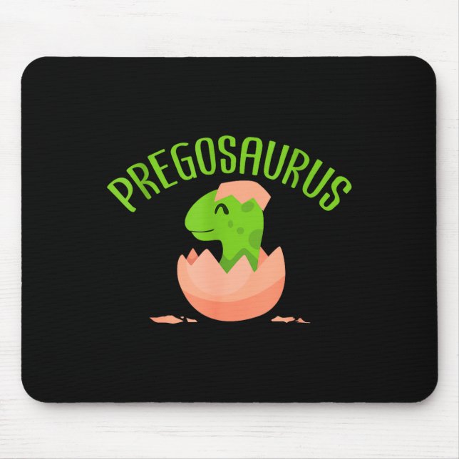 Pregosaurus Preggo Saurus Pregnant Women Dino Love Mouse Pad (Front)