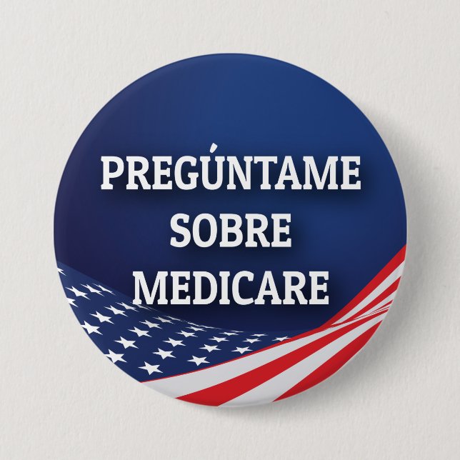 Pregúntame Sobre Medicare Button (Front)