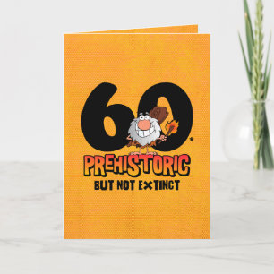 Prehistoric 60th Birthday Card