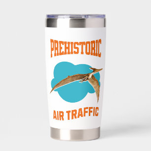 Prehistoric Air Traffic Pterodactyl Pilot Humor Insulated Tumbler