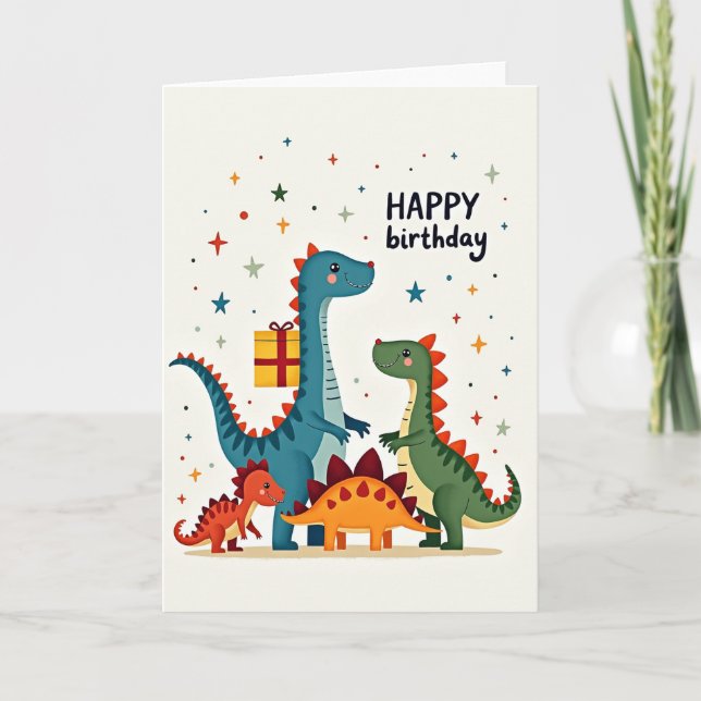 Prehistoric Birthday Card (Front)