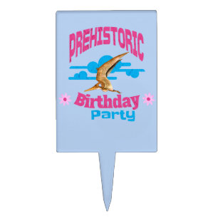 Prehistoric Birthday Party Funny Pterodactyl Cake Topper