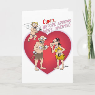 Prehistoric CUPID Valentine Holiday Card