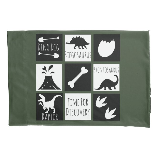 Prehistoric Dinosaur Dig Pillowcase (Front)