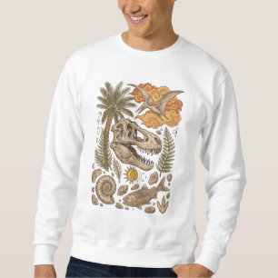 Prehistoric Dinosaur Fossil Skull Vintage Sweatshirt