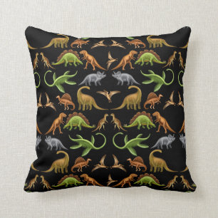 Prehistoric Dinosaur Paleo Pillow