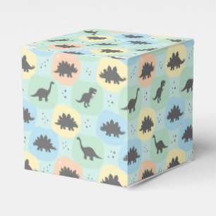 Prehistoric Dinosaur Silhouette Seamless Pattern Favor Boxes