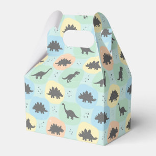Prehistoric Dinosaur Silhouette Seamless Pattern Favor Boxes