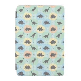 Prehistoric Dinosaur Silhouette Seamless Pattern iPad Mini Cover