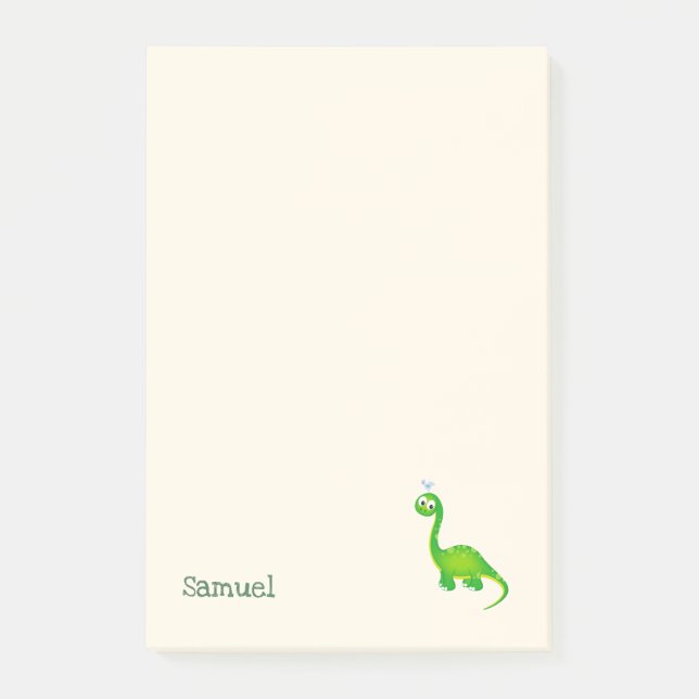 Prehistoric Dinosaur with Name Post-it Notes (Front)