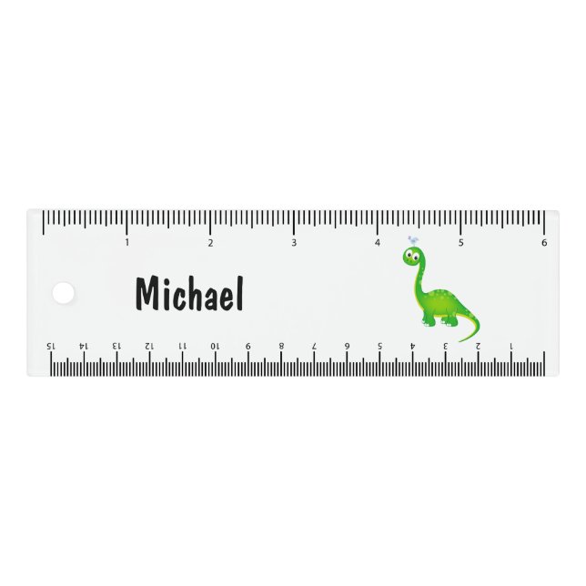 Prehistoric Dinosaur with Name Ruler (Front)
