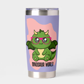 PREHISTORIC DINOSAUR WORLD QUOTES INSULATED TUMBLER
