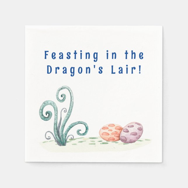 Prehistoric Dragon Eggs Natural Habitat Napkins (Front)