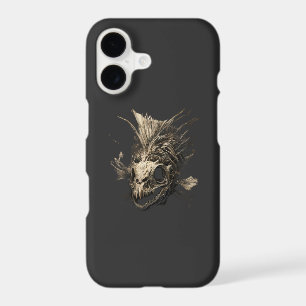 Prehistoric Fish Skull Grunge Dark Art iPhone 17 Case