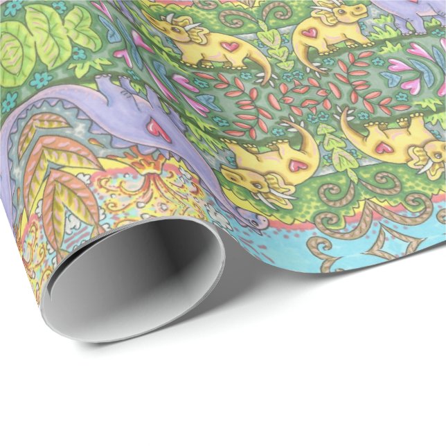 PREHISTORIC FUN DINOSAURS WRAPPING PAPER Repeat (Roll Corner)